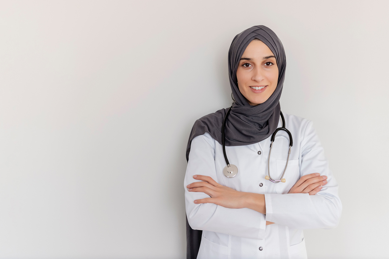Confident Muslim Female Doctor